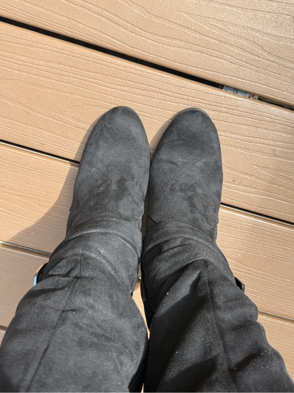 Black Knee-High Block Heel Boots - Women No brand - Picture 4 of 5